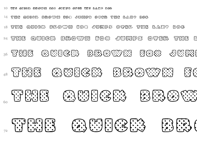 Fatty Heart Filled font waterfall